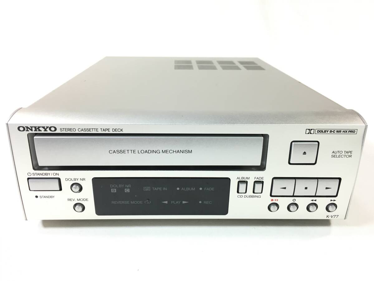 ＯＮＫＹＯ　Ｋ－Ｖ７７　オートリバースカセットデッキ　ベルト交換済　コンパクト！！　簡単操作！！