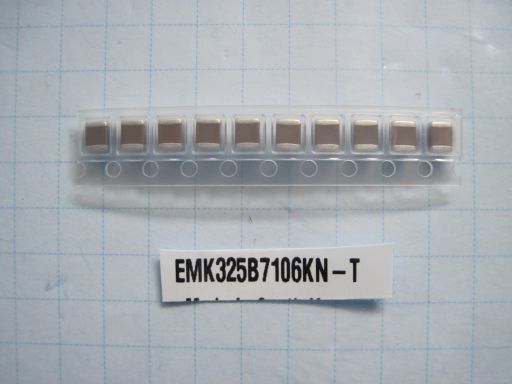 B0002　太陽誘電　TAIYO　積層セラミックコンデンサ(MLCC) EMK325B7106KN-T　10μF 16V　未使用品ですが長期保存品　10個セット