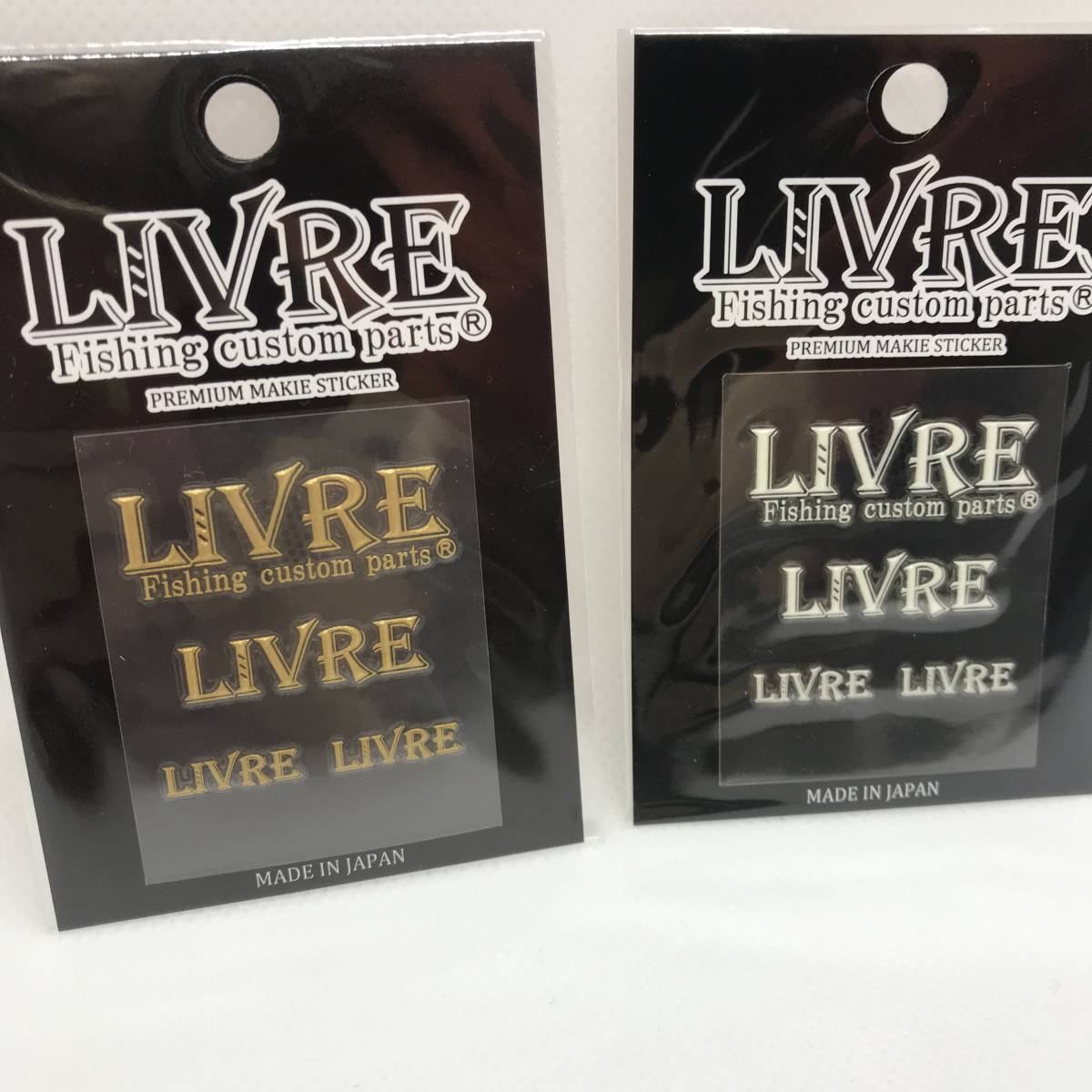 Livre　ロゴステッカー　金/シルバー　事前コメのみ対応　デカールシート　リールやタックル　1枚