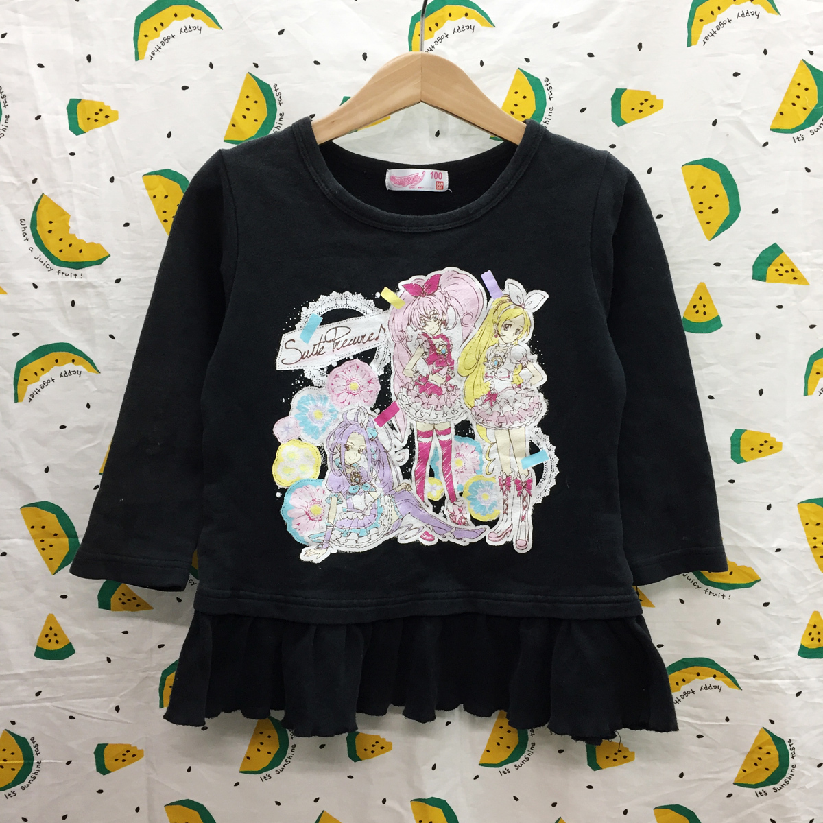 *。o♪スイートプリキュア♪】フリフリ レトロ長袖スウェット*100