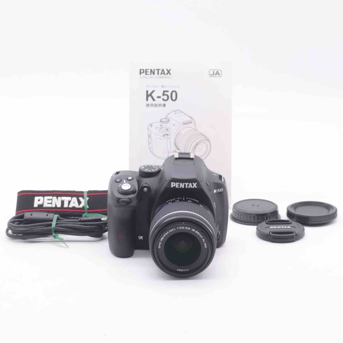新品級★ PENTAX K-50 DAL18-55mm WRレンズキット ブラック #441