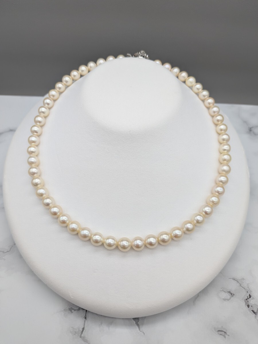 *⑳あこや本真珠　7.5-8mm 42.6cm パールネックレス おすすめ　 艶テリ強 あこや真珠　　田中真珠