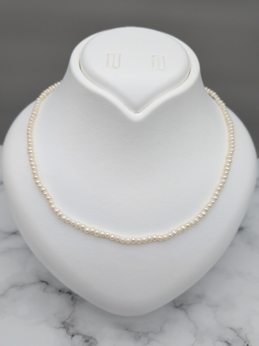 淡水パール ネックレス シンプル SILVER 入学式 卒業式 普段遣い