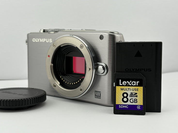 ★極上品★オリンパス OLYMPUS PEN Lite E-PL3 ボディ シルバー『レンズついてません』★バッテリー、SDHCカード付★ #1225-5