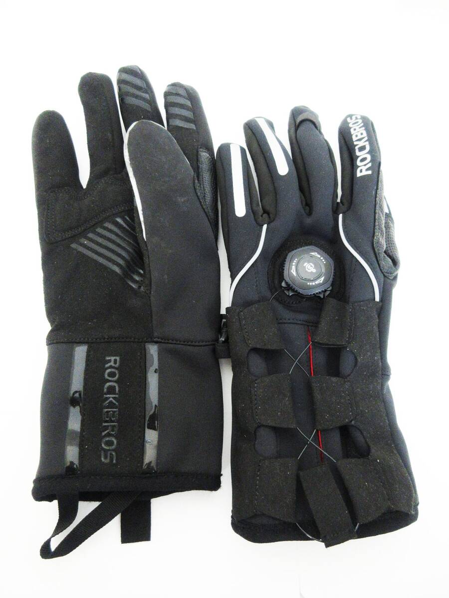 kkg420 ROCKBROS（ロックブロス）サイクリング/バイク用フルフィンガーグローブ ダイヤル調整システム 手袋 Lサイズ