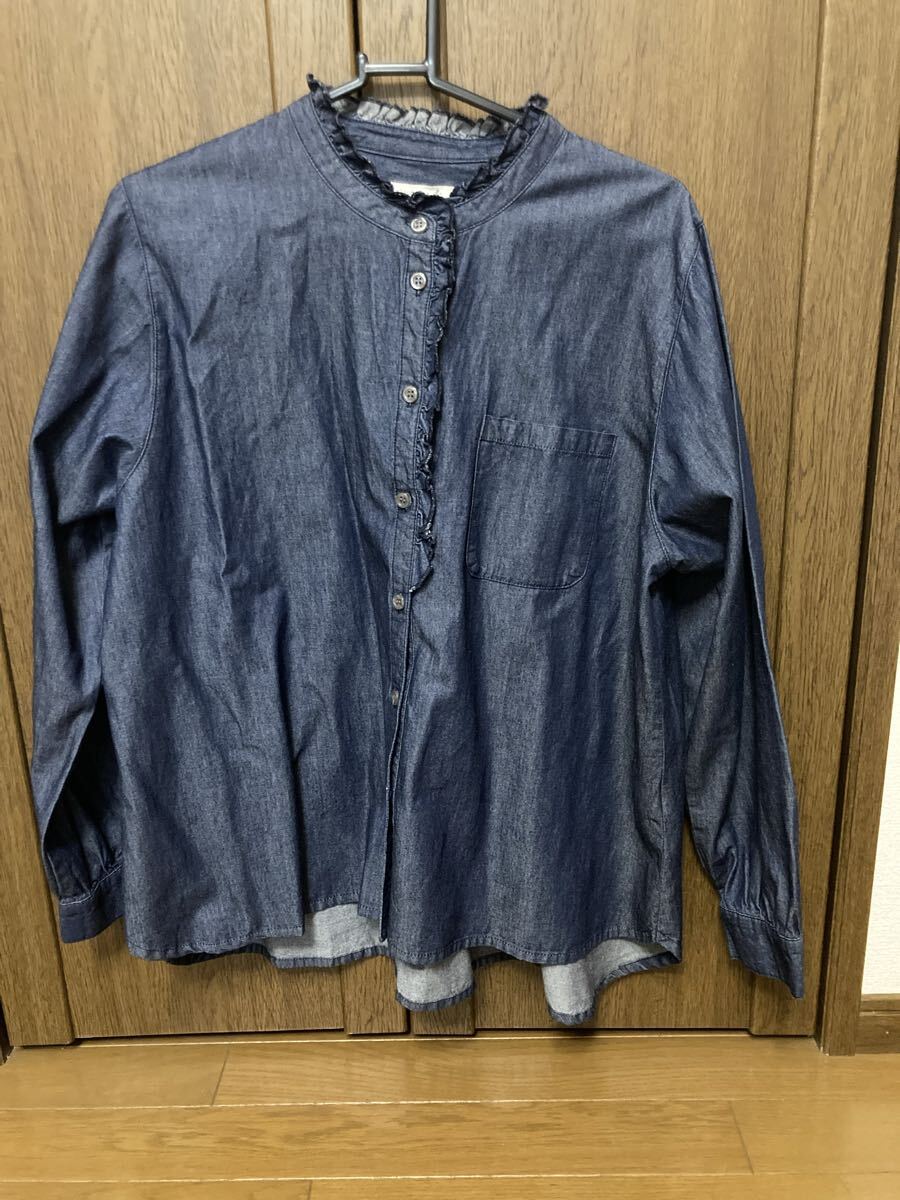 cloud nine デニム ブラウス 長袖 未着用 クラウドナイン デニムシャツ M〜L 長袖シャツ