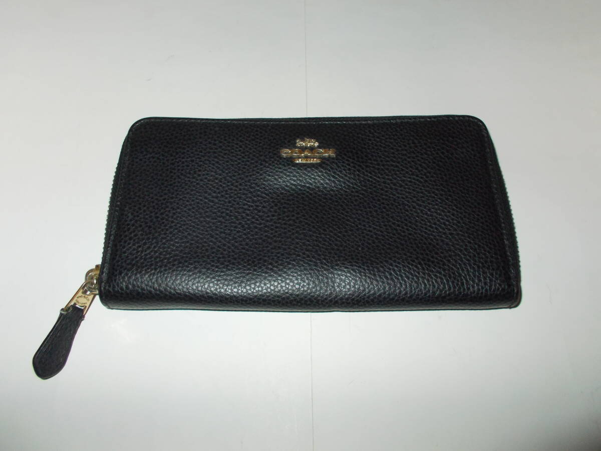 ●COACH/コーチ【ラウンド長財布】黒●
