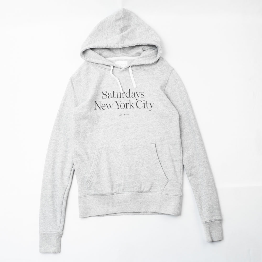 Saturdays SURF NYC プルオーバーパーカー XS(日本のS相当) グレー コットン100% サタデーズニューヨーク メンズ 管理9153