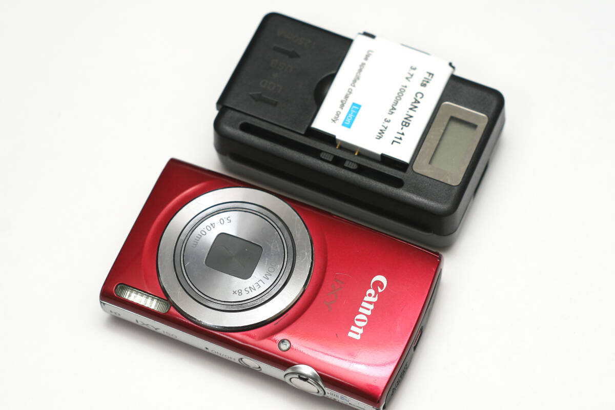 【極上美品】 Canon IXY 150 Red 動作確認済 [Near Mint / IXUS 160] #100