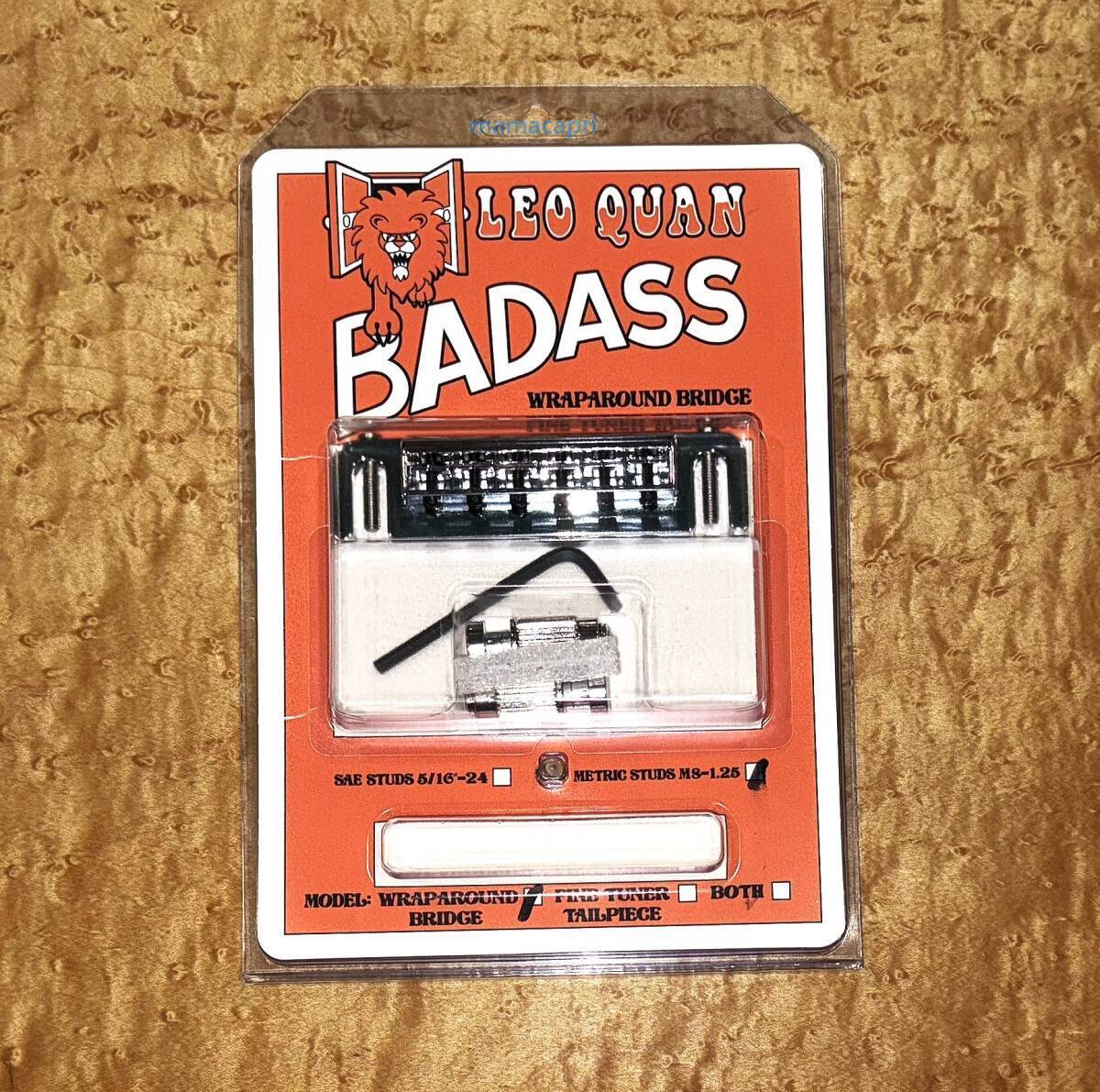 新品 Leo Quan Badass Wraparound GB-3347-M10 Guitar Bridge Chrome センチMetric規格 レオ クアン バダス ラップアラウンド ブリッジ