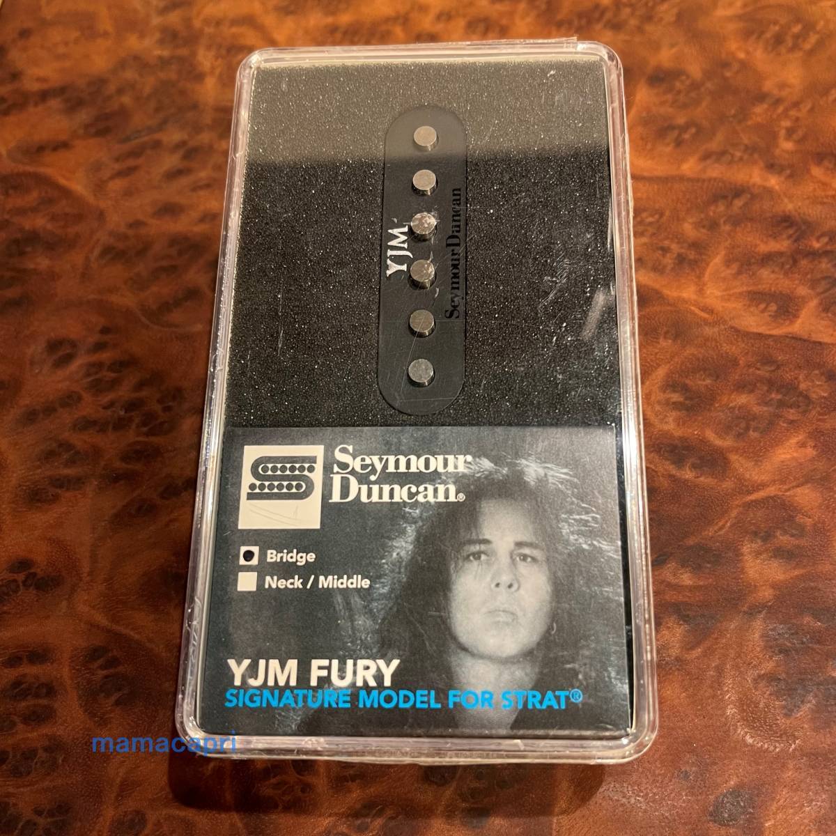 新品 Seymour Duncan STK-S10b Black PU リア Bridge側 YJM Fury Signature Model For Strat ロゴ有 ストラト キャスター Stratocaster用