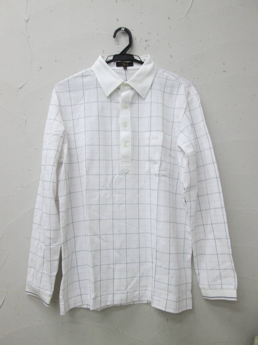 (3)♪DAKS GOLF ダックス ゴルフ メンズ 長袖 ポロシャツ サイズL チェック柄
