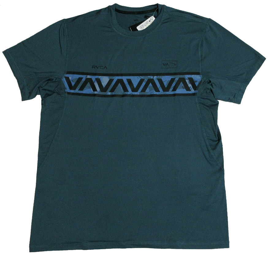 RVCA (ルーカ) メンズ 半袖 ラッシュガード Lサイズ BF041236 SPORT VENT ハワイ HAWAII