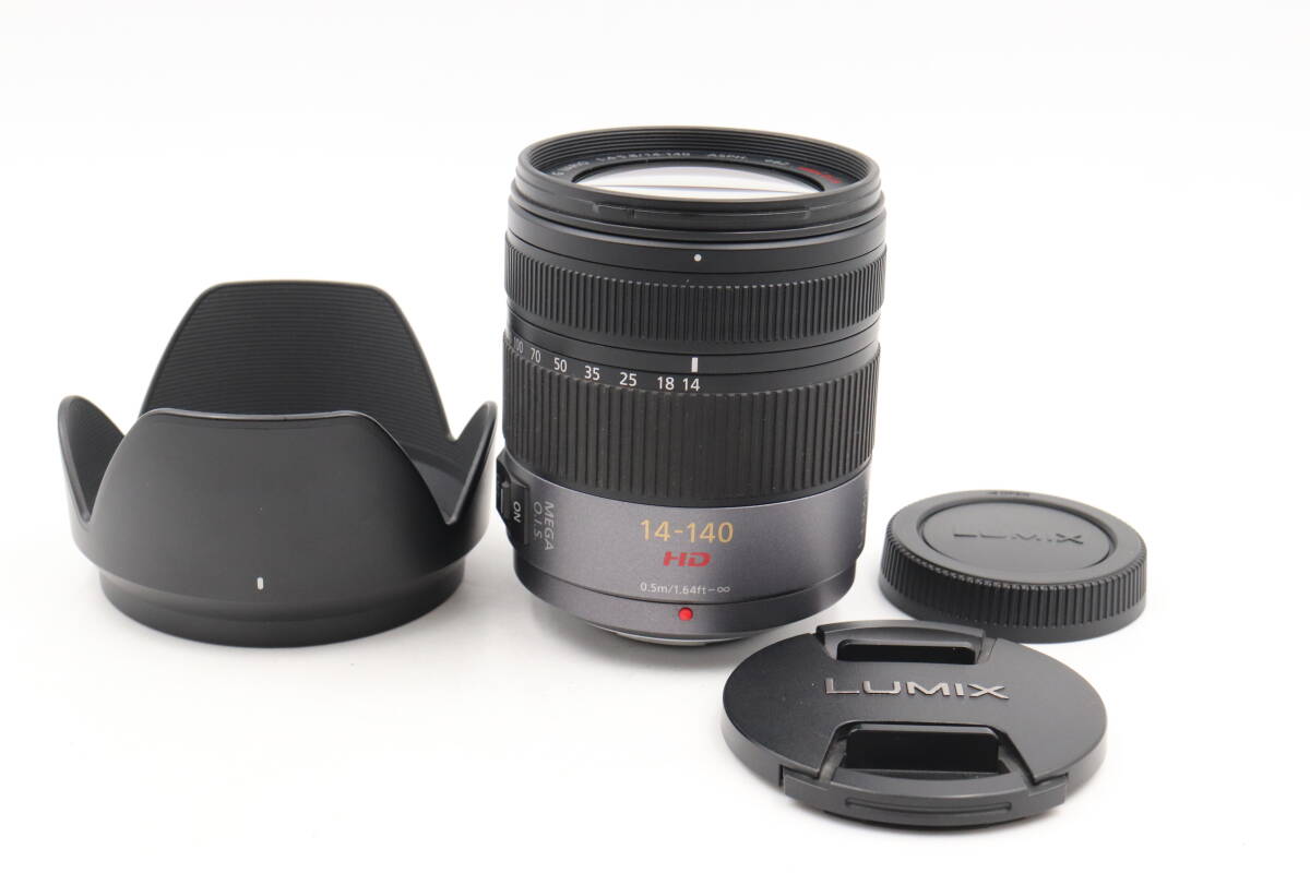 美品☆パナソニック Panasonic LUMIX G VARIO HD 14-140mm F4.0-5.8 ASPH. MEGA O.I.S. H-VSO14140 ###15453