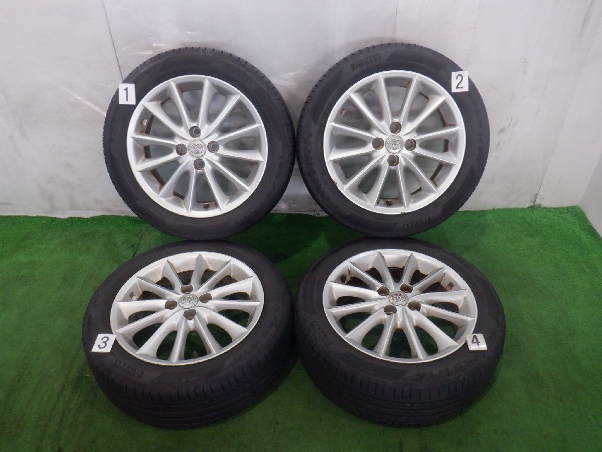 ☆23年製 山あり NZE141G カローラフィールダー☆ 4H 100 6J +45 16インチ トヨタ純正 アルミホイール タイヤ 195/55R16 PIRELLI 4本