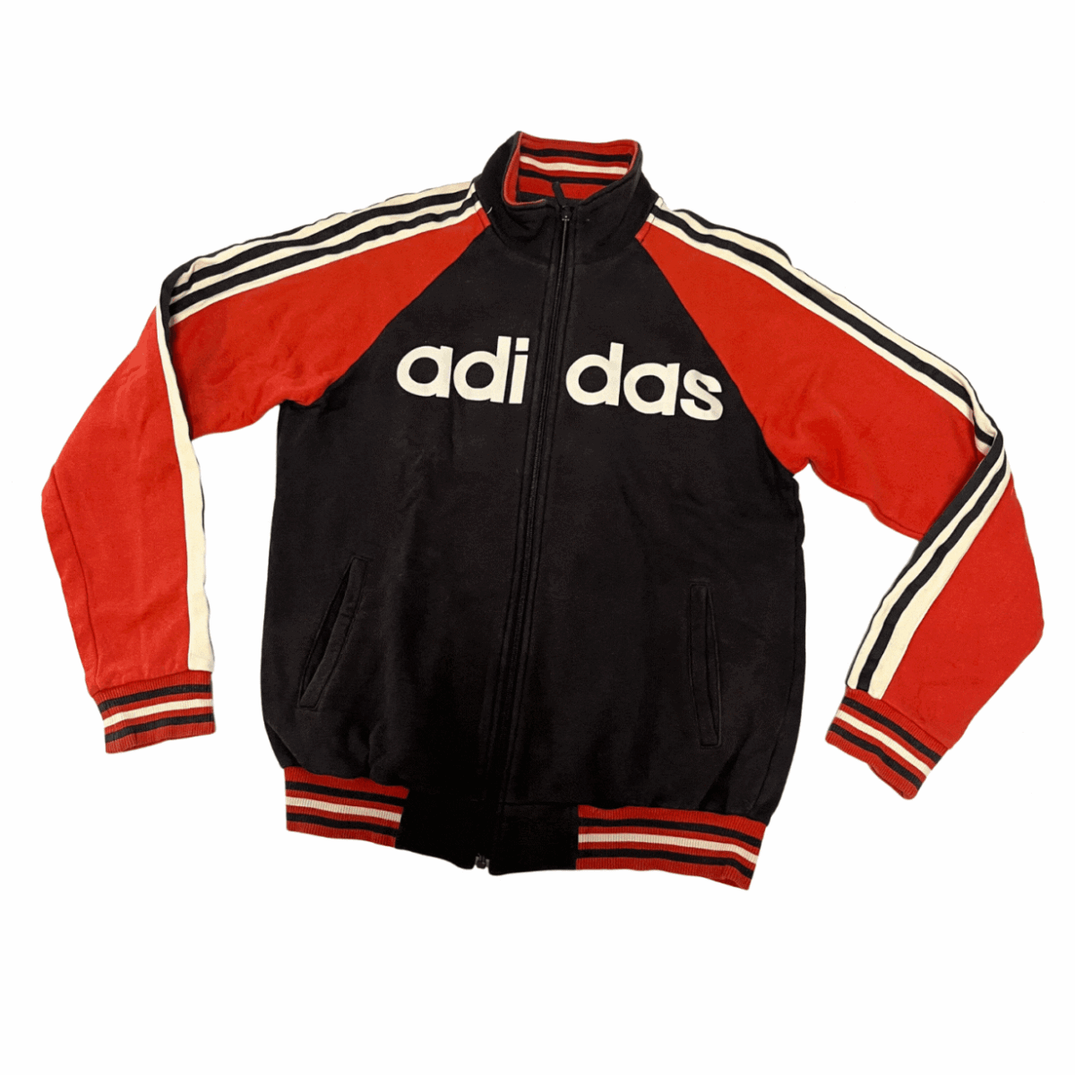 アディダス トラックジャケット スリーブライン 三本ライン 万国境タグ　　adidas Y2K 00s スウェット生地 00年代 雅瀬1429