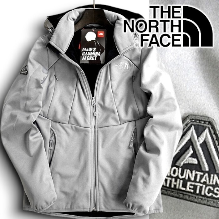 ■THE NORTH FACE ノースフェイス 新品 定価2万 裏起毛ストレッチ フーデッド イルミナジャケット ブルゾン G80 MGY 85/S ▲043▼51226t01