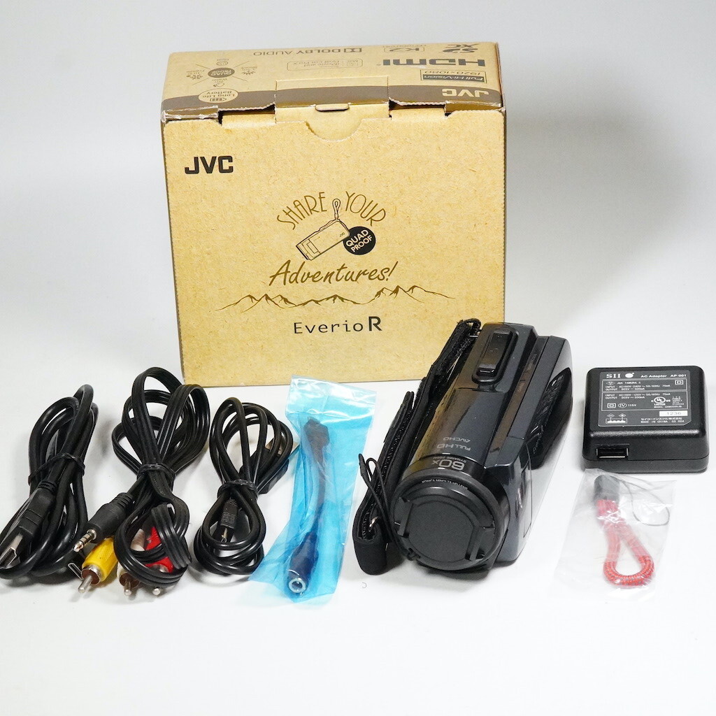 JVC Victor Everio GZ-R470-H ネイビー 元箱　/2426動作OK 返金保証
