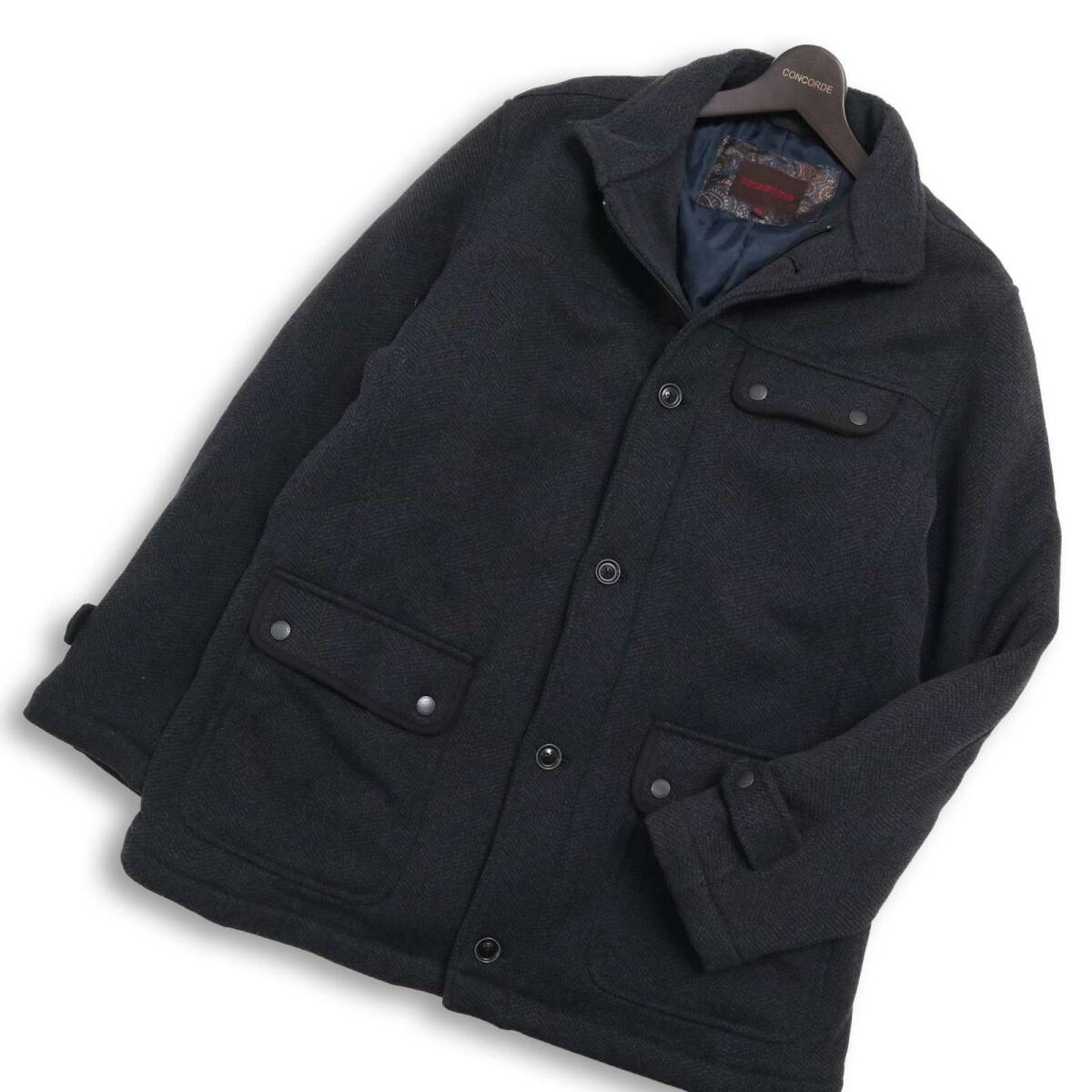 INSPIRE インスパイア 秋冬 中綿★ ジップ ワーク カバーオール ジャケット Sz.LL メンズ 大きいサイズ
