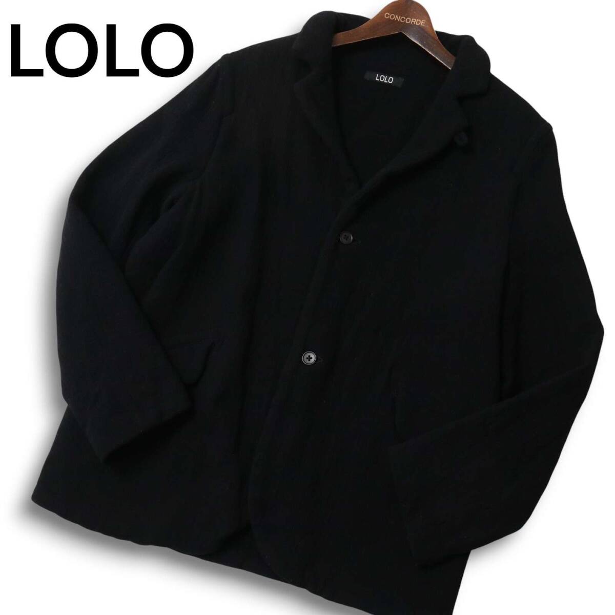 LOLO ロロ 通年★ カジュアル アンコン ジャケット Sz.M位 メンズ 黒