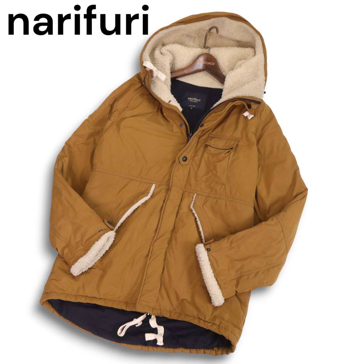 narifuri ナリフリ サイクル NF683 【ECWCS coat】 秋冬 フード裏ボア★ ECWCS コート Sz.M　メンズ 自転車 定価7.3万