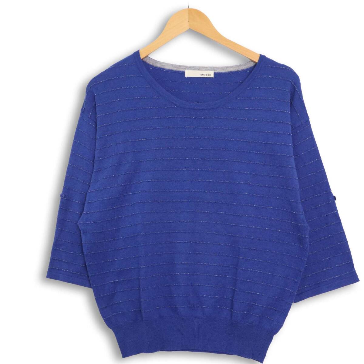 SHOO LA RUE シューラルー 秋冬 ウール混★ ボーダー ニット セーター Sz.F　レディース