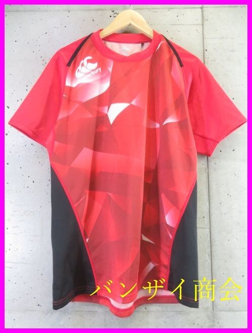 【送料300円可】9121s21◆吸汗速乾◆3Lサイズ◆CANTERBURY カンタベリー 半袖ドライシャツ/ラガーシャツ/ラグビー/ジャージ/ユニフォーム