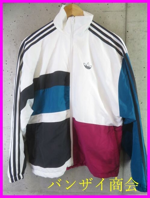7221b53◆人気です◆adidas アディダス トレフォイル ナイロンジャージジャケット XS/ウインドブレーカー/ポロシャツ/パンツ/ベスト/古着