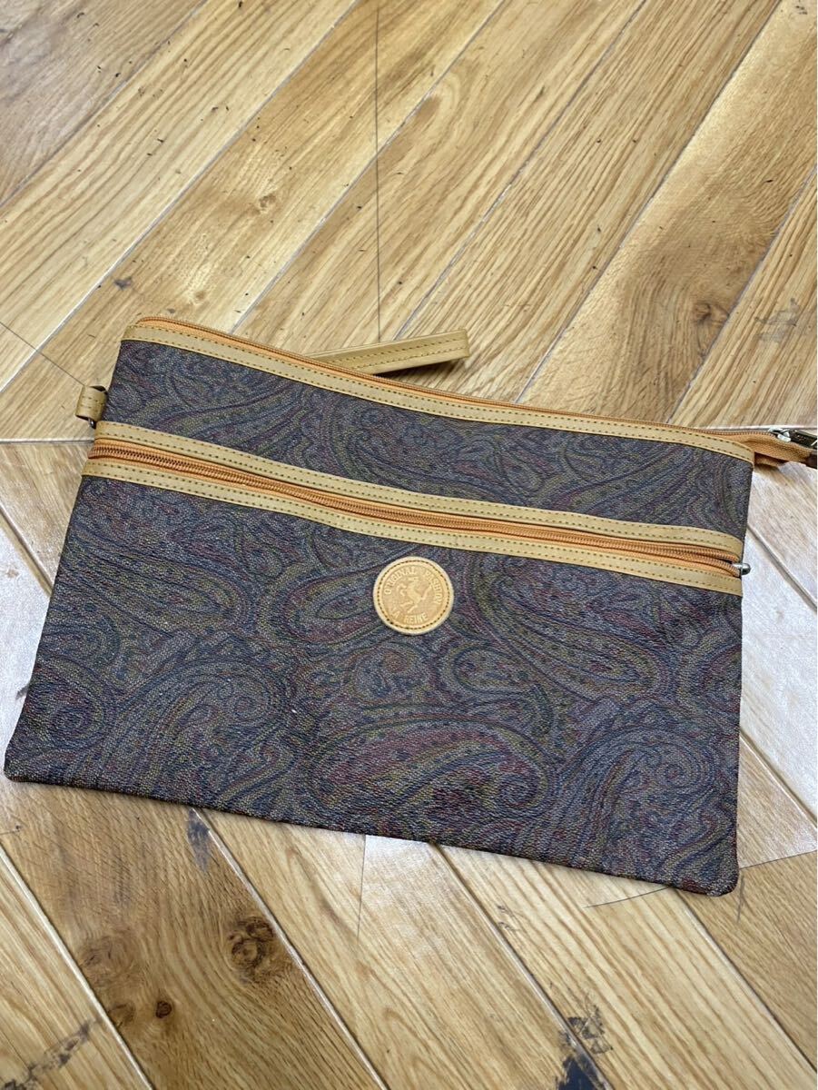 ラ レーヌ LA REINE ペイズリー柄 ポーチ セカンドバッグ クラッチバッグ ts121001