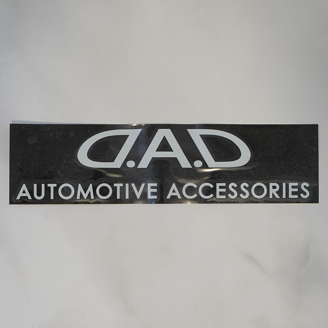 新品・未使用☆D.A.D AUTOMOTIVE ACCESSORIES　カッティングステッカー　ホワイト　1枚　縦65mm×横275mm　ギャルソン　|新品|送料無料