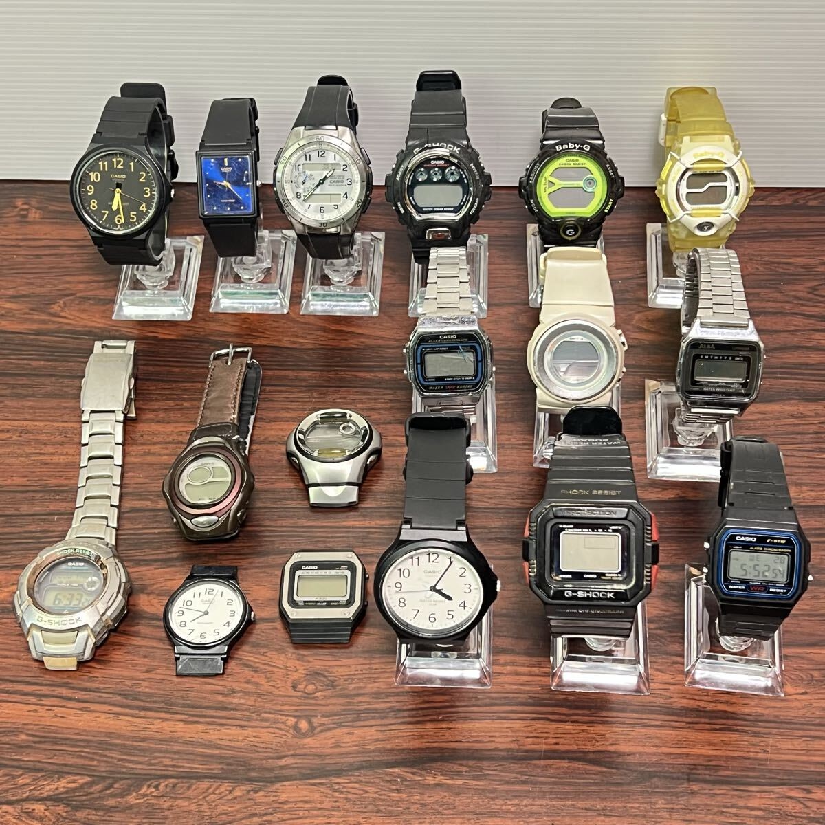 動作未確認 まとめ売り 17点 CASIO カシオ 腕時計 G-SHOCK含む Baby-G 本体のみ Gショック デジタル m12-69