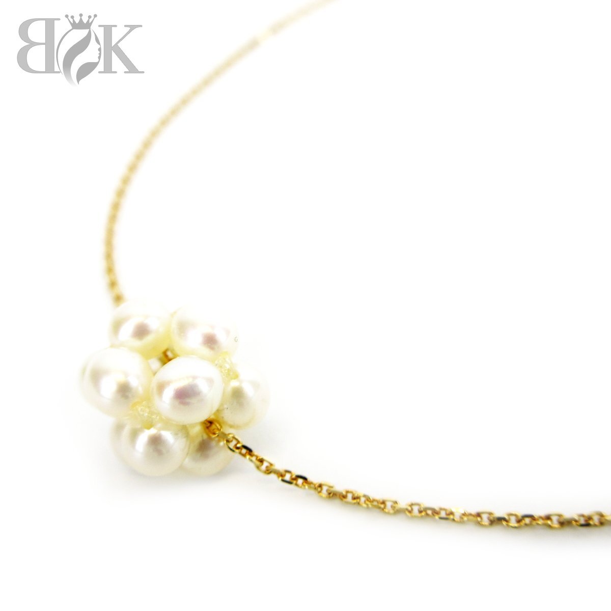 美品 K18 タサキ パールトップネックレス 全長約38.5cm パール径:約3.5ｍｍ 総重量約2.3g TASAKI ◇