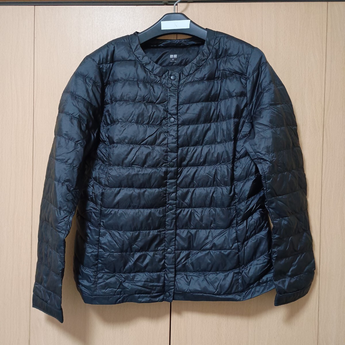 ユニクロ ウルトラライトダウンノーカラージャケット レディース XL ブラック