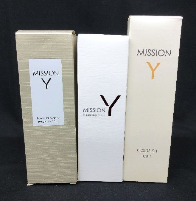 [ZEROnet] MISSION ミッション 酵母 クレンジング フォーム クレンザー 洗顔料 3点セット スキンケア 日用品 未開封保管品 ％H712-10