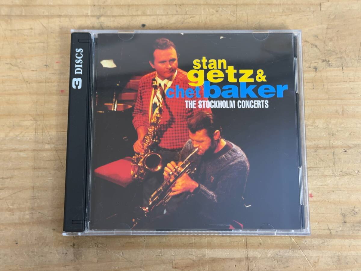 A18◎3CD「Stan Getz & Chet Baker The Stockholm Concerts」Verve Records 1998年 スタン・ゲッツ 裏ジャケット欠品 537 555-2 251205