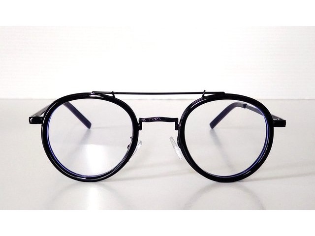 Viva Star ラウンドメガネ ブラック 黒 01