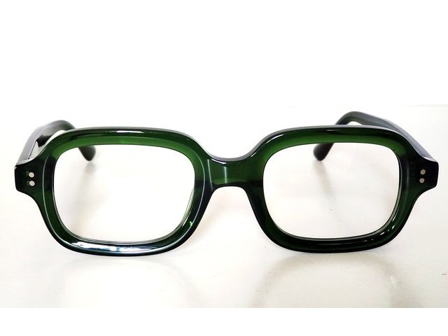 Zig Block 太ぶち スクエアメガネ クラシックグリーン 02