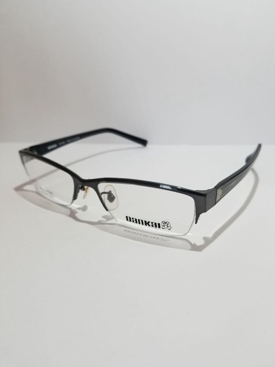 未使用 眼鏡 メガネフレーム DANKAI DK-1005 ハーフリム チタンフレーム 国産 日本製 MADE IN JAPAN 53口18-140 EP-2