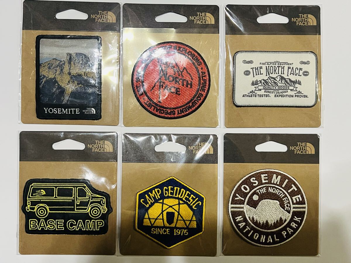 ☆ 送料無料 ☆ 新品 正規品 即決 THE NORTH FACE ノースフェイス 刺繍 ワッペン 6枚セット ☆ NN32231 TNF Care Wappen ☆ ステッカーロゴ