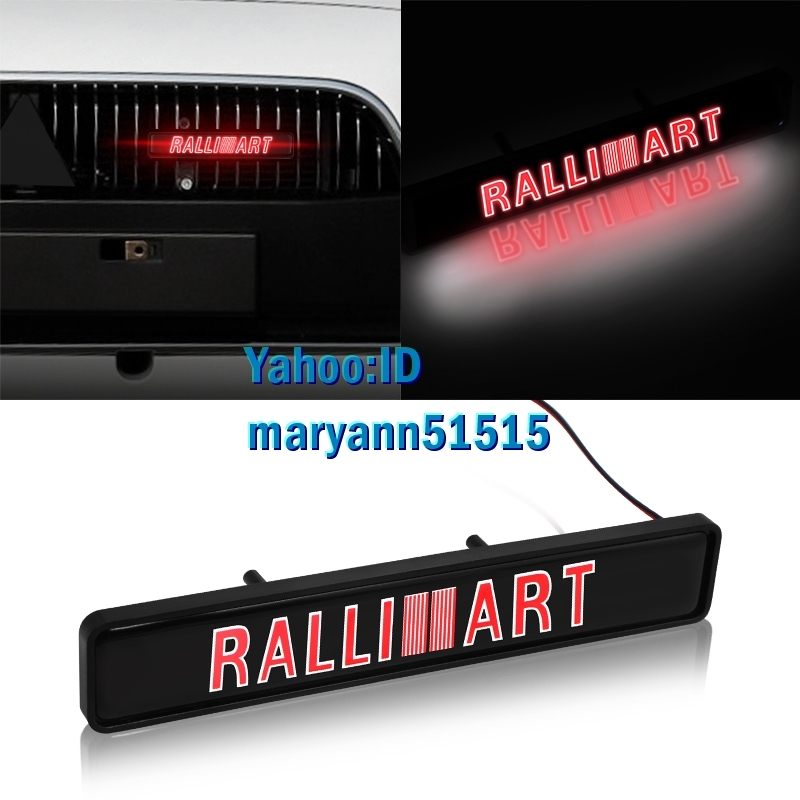 RALLIART LEDエンブレム イルミネーション ラリーアート 三菱 MITSUBISHI バッジ ステッカー