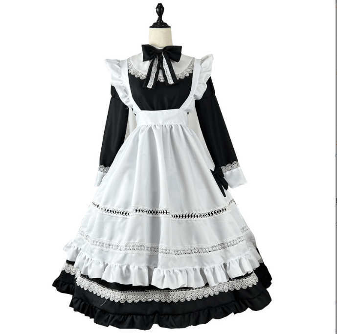 【L-3】ワンピース メイド 服 ロリータ 学園祭 ハロウィン お祭り イベント コスプレ衣装 男女可用S-5L