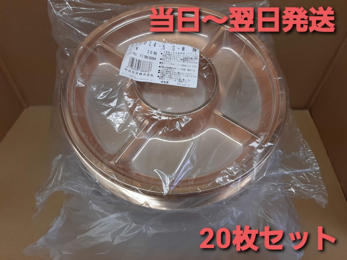 ◎新品&未開封品◎使い捨て容器　プラ容器　オードブル容器　ゴールド　パーティー　宴会　テイクアウト　合計20枚