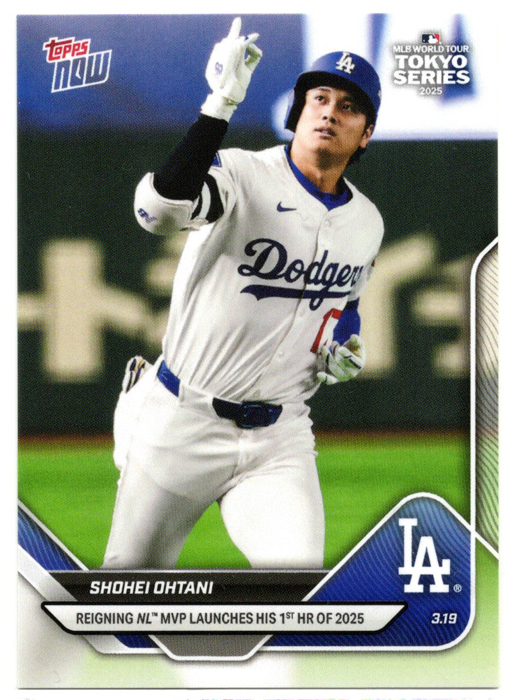 大谷翔平 ドジャース 2025 Topps now #5 2025年第1号ホームラン MLB東京シリーズ
