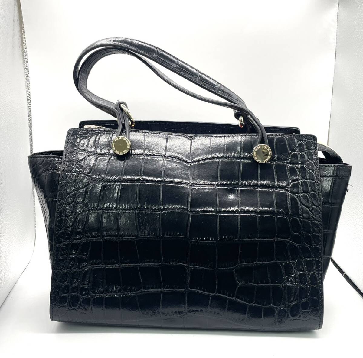 1円スタート 【現状品】cat in the closet キャットインザクローゼット ハンドバッグ 鞄 レディース 横幅約36㎝ 縦約20㎝ 持ち手高さ約14㎝