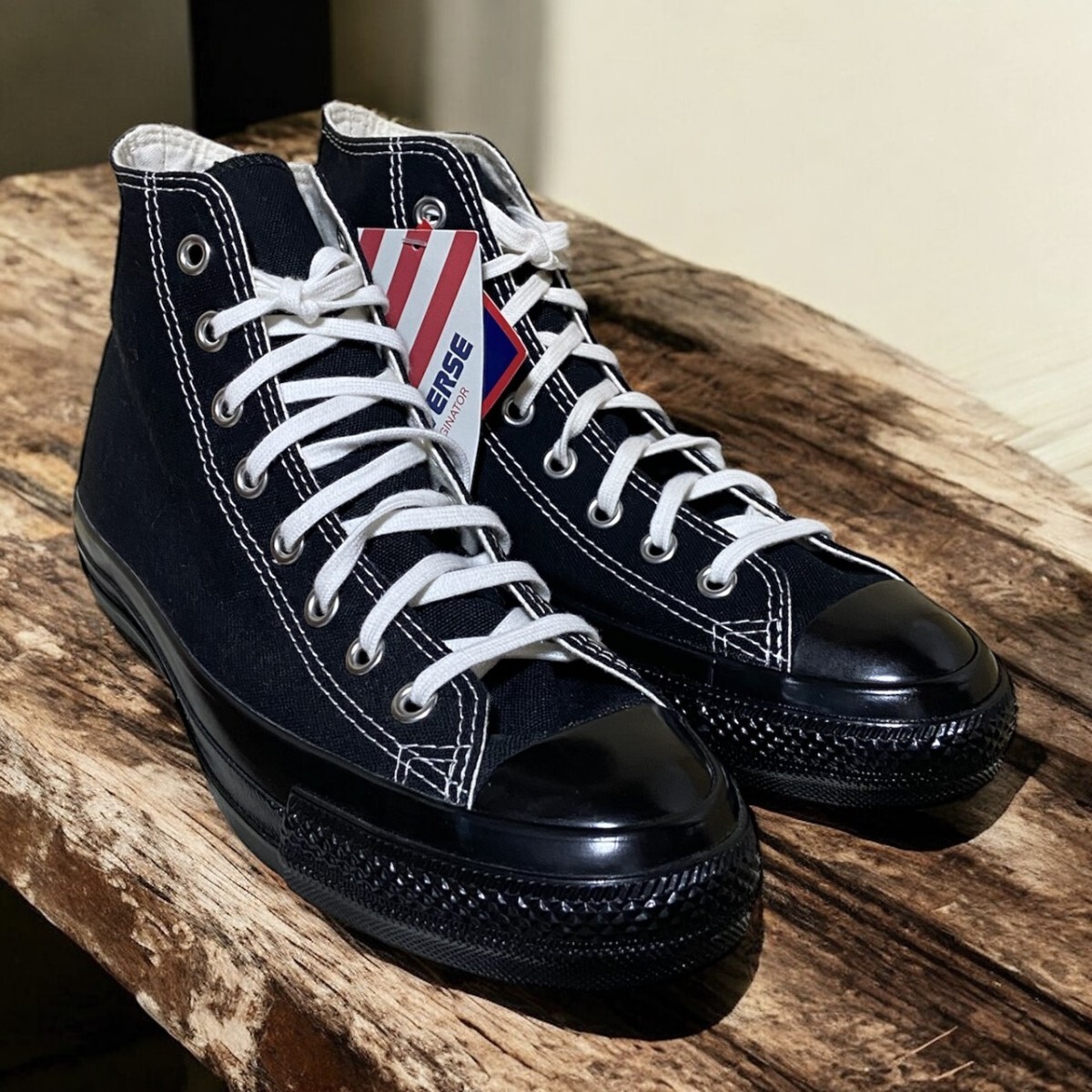 CONVERSE U.S.ORIGINATAR コンバース オールスター US ブラックボトム HI キャンバススニーカー★25.5サイズ★