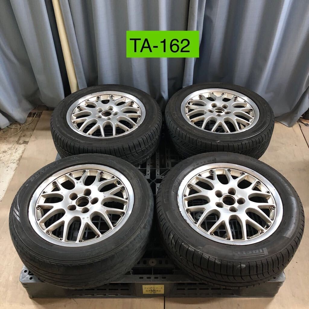TA-162 激安 ホイール BBS 16インチ 5H 6.5J +42 PCD100 205/55R16 PIRELLI 2020年製　4本セット( フォルクスワーゲンゴルフ4など現状品