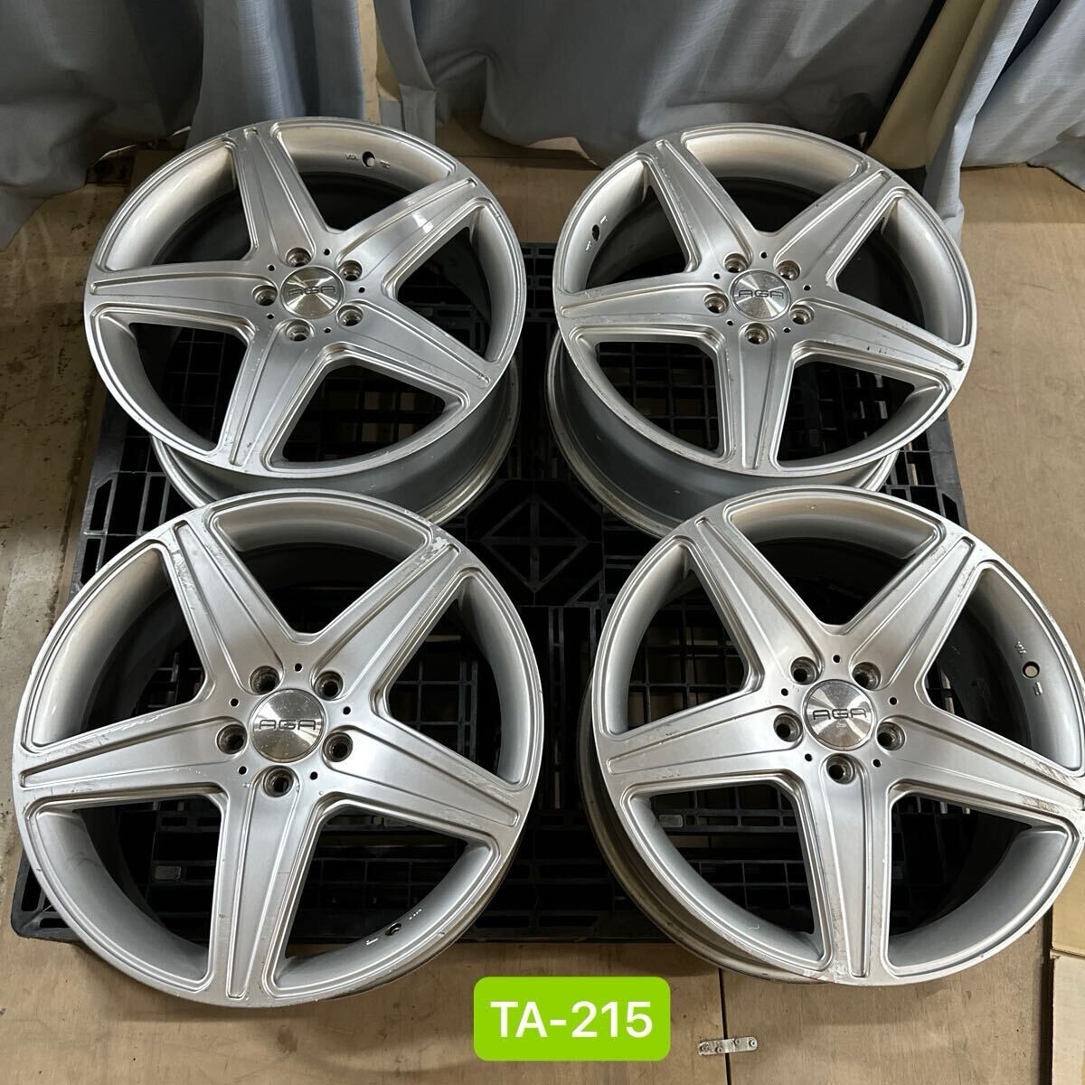 TA-215 激安 ホイール AGA 19インチ 8.5J +56 PCD112 5H ４本セット( ベンツ Mクラス Rクラス GLE 現状品