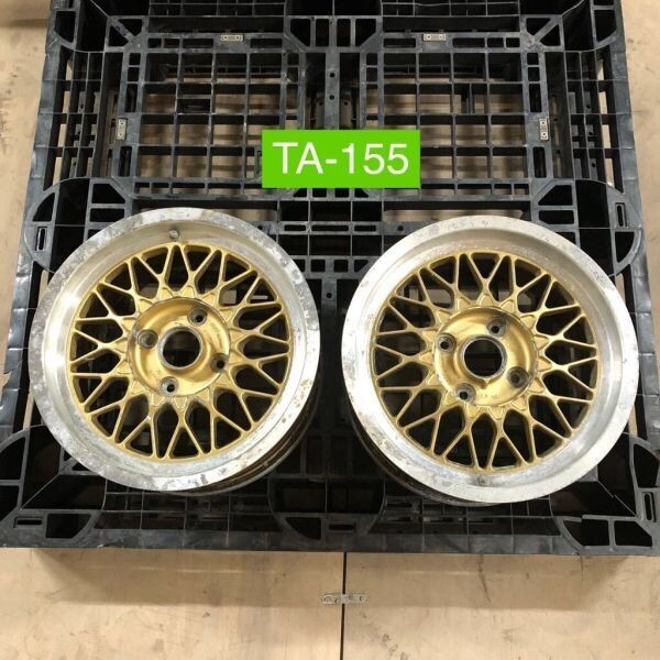 TA-155 激安 ホイール BBS 15インチ 4H 7J +25 PCD114.3 2本セット( 旧車現状品