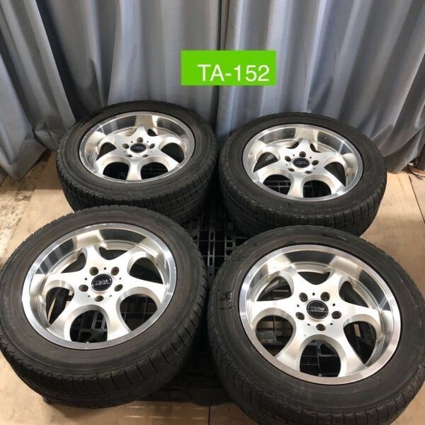 TA-152 激安 ホイール 深リム TMW 17インチ 5H 7J +46 PCD114.3 225/55R17 4本セット（ランドローバー クラウン マークX など現状品