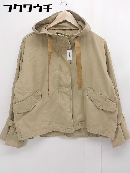 ◇ merlot メルロー 長袖 ジップアップ ジャケット サイズM ベージュ レディース